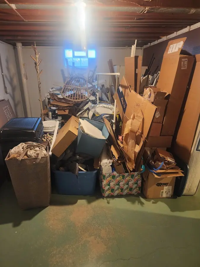 Roll-off dumpster container at job site for Construction Dumpster Rental in Stony Point